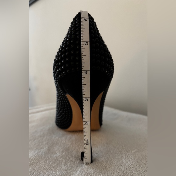 Manolo Blahnik Black Studded Heels - Picture 11 of 12